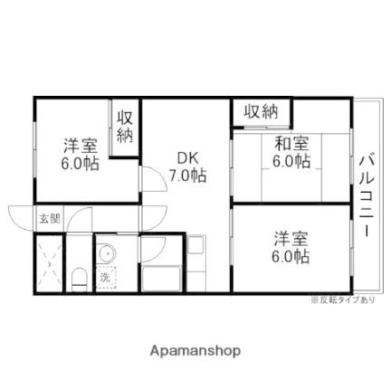 Ｎａｓｕ1ビル 702｜滋賀県彦根市平田町(賃貸マンション3DK・7階・60.00㎡)の写真 その2