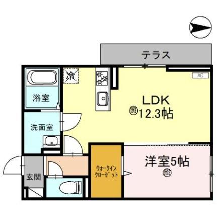 メゾンクレール瀬田北 101｜滋賀県大津市大萱６丁目(賃貸アパート1LDK・1階・42.79㎡)の写真 その2