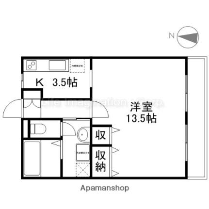 ベルヴィ大将軍 206｜滋賀県大津市大将軍２丁目(賃貸マンション1K・2階・40.95㎡)の写真 その2