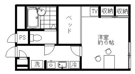 レオパレスＬＡＧＯＯＮ 208｜滋賀県彦根市西今町(賃貸アパート1K・2階・19.87㎡)の写真 その2
