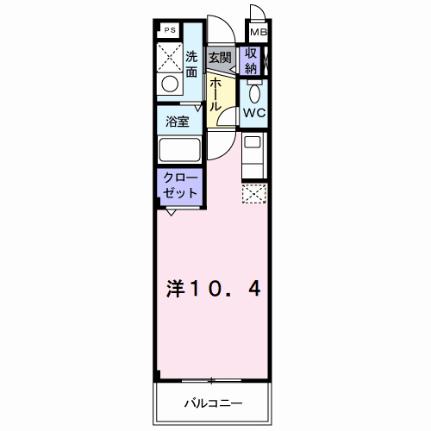 ジェルメ 106｜京都府京田辺市東西神屋(賃貸マンション1R・1階・27.25㎡)の写真 その2