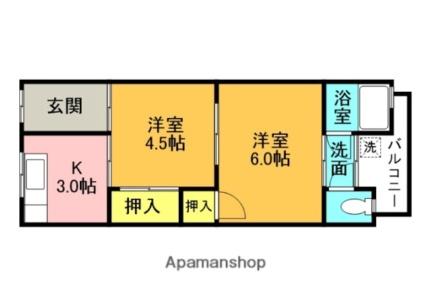 中尾ハイツ 101｜大阪府寝屋川市池田２丁目(賃貸アパート2K・1階・27.00㎡)の写真 その2