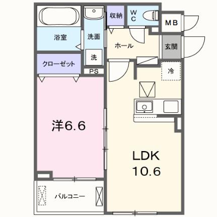 東神田町アパートＥＡＳＴ 106｜大阪府寝屋川市東神田町(賃貸アパート1LDK・1階・42.00㎡)の写真 その2