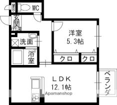 大阪府門真市新橋町（賃貸マンション1LDK・1階・44.50㎡） その2