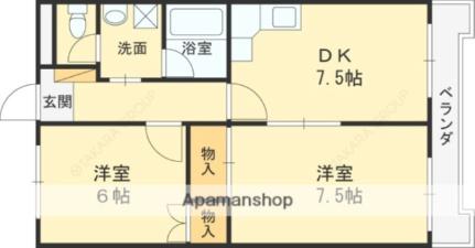 エルヴィラ 202｜大阪府東大阪市新池島町３丁目(賃貸マンション2DK・2階・49.50㎡)の写真 その2