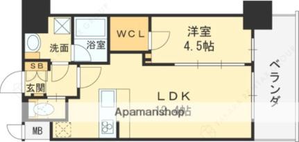 大阪府東大阪市中野南(賃貸マンション1LDK・13階・40.04㎡)の写真 その2