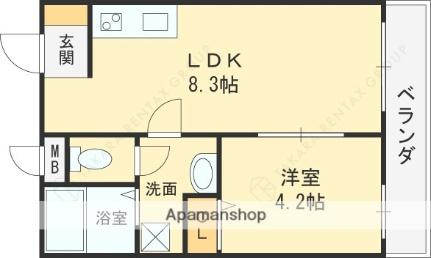 Ｄｉａｓ東石切 104｜大阪府東大阪市東石切町４丁目(賃貸アパート1LDK・1階・29.12㎡)の写真 その2