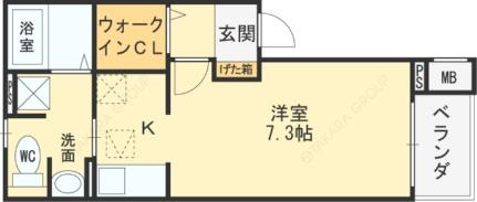 グラディート 306｜大阪府東大阪市友井３丁目(賃貸アパート1K・3階・26.22㎡)の写真 その2