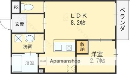 大阪府東大阪市吉田１丁目(賃貸アパート1LDK・2階・35.39㎡)の写真 その2