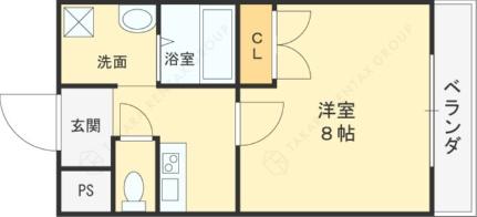 エイチ・ツー・オー新町I 306｜大阪府東大阪市新町(賃貸マンション1K・3階・26.18㎡)の写真 その2