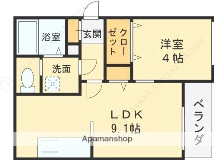 ヴィエント中小阪 103 ｜ 大阪府東大阪市中小阪２丁目（賃貸アパート1LDK・1階・31.82㎡） その2