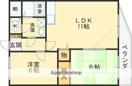 サン・ルミエール 506｜大阪府松原市上田６丁目(賃貸マンション2LDK・5階・51.03㎡)の写真 その2