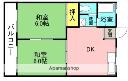 レジデンス西田Ｂ棟 B202｜大阪府高槻市大蔵司１丁目(賃貸アパート2DK・2階・39.00㎡)の写真 その2