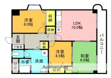 サンドミール泉 501｜大阪府枚方市大垣内町３丁目(賃貸マンション3LDK・5階・67.49㎡)の写真 その2