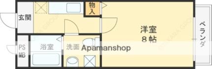 サン・ルモンド岡山手 103｜大阪府枚方市岡山手町(賃貸マンション1K・1階・23.49㎡)の写真 その2