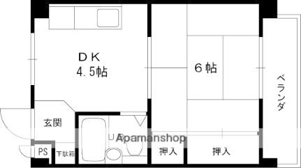 ビラビアンカ 305｜大阪府寝屋川市香里新町(賃貸マンション1DK・3階・24.75㎡)の写真 その2