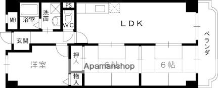 香里園オークヒルズII 207｜大阪府寝屋川市寿町(賃貸マンション3LDK・2階・64.96㎡)の写真 その2