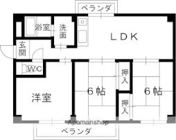 Ｓパークアベニュー 4階3LDKの間取り