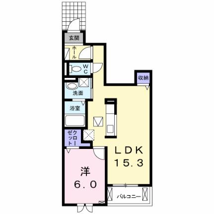 フルール　ラズリン 106｜大阪府藤井寺市沢田１丁目(賃貸アパート1LDK・1階・48.50㎡)の写真 その2