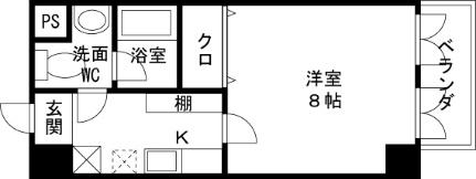 メゾンパティオII 208｜大阪府大東市住道１丁目(賃貸マンション1K・2階・25.50㎡)の写真 その2