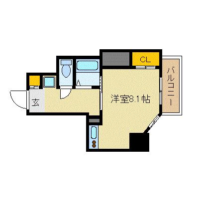 ル・パルトネール梅田北 1504｜大阪府大阪市北区豊崎１丁目(賃貸マンション1R・15階・22.92㎡)の写真 その2