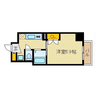 ル・パルトネール梅田北 703｜大阪府大阪市北区豊崎１丁目(賃貸マンション1K・7階・22.72㎡)の写真 その2