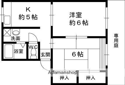 ダイヤモンドライフ 201｜大阪府東大阪市日下町５丁目(賃貸アパート2DK・2階・41.55㎡)の写真 その2