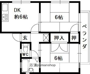 兵庫県西宮市段上町５丁目(賃貸アパート2DK・2階・36.28㎡)の写真 その2