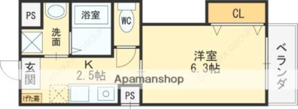 ジ・エステート・ナガセ 202｜大阪府東大阪市小若江４丁目(賃貸マンション1K・2階・22.26㎡)の写真 その2