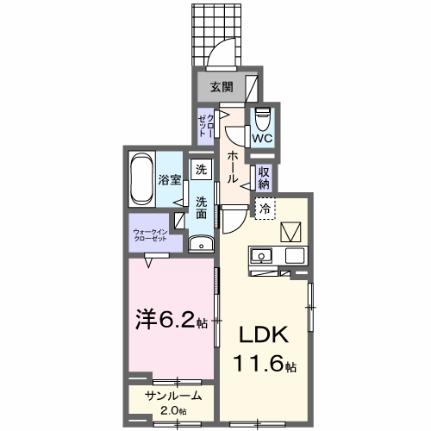 スペチアーレ　トゥレ 101｜大阪府羽曳野市古市２丁目(賃貸アパート1LDK・1階・50.03㎡)の写真 その2