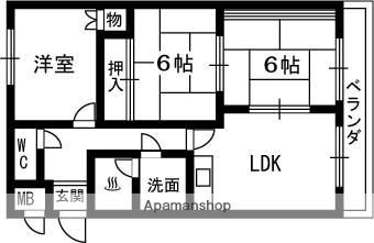 大阪府八尾市南本町４丁目(賃貸マンション3LDK・2階・61.29㎡)の写真 その2