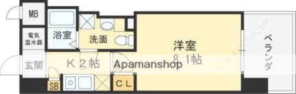 グラマシー京橋 1408｜大阪府大阪市城東区鴫野西２丁目(賃貸マンション1K・14階・25.35㎡)の写真 その2