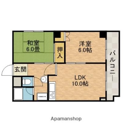 前田マンション ｜大阪府茨木市真砂１丁目(賃貸マンション2LDK・3階・48.60㎡)の写真 その2