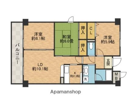 リーブ平田 ｜大阪府茨木市平田２丁目(賃貸マンション3LDK・3階・65.61㎡)の写真 その2