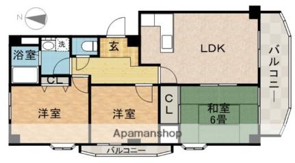 メゾン・ド・プレジールI ｜大阪府茨木市五十鈴町(賃貸マンション3LDK・3階・65.67㎡)の写真 その2