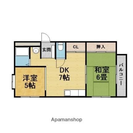 ウエミハイツ 202｜大阪府豊中市熊野町１丁目(賃貸マンション2DK・2階・48.00㎡)の写真 その2