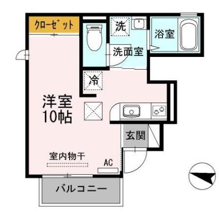 カーサ　コモドIV 101｜大阪府池田市石橋１丁目(賃貸アパート1R・1階・26.17㎡)の写真 その2