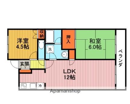 大阪府豊中市東豊中町６丁目(賃貸マンション2LDK・4階・56.00㎡)の写真 その2