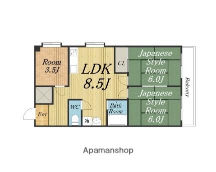 辻川ビル 403｜大阪府豊中市曽根東町２丁目(賃貸マンション3DK・4階・56.00㎡)の写真 その2