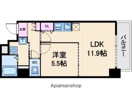 レオンコンフォート本町東 301 ｜ 大阪府大阪市中央区常盤町２丁目（賃貸マンション1LDK・3階・41.00㎡） その2