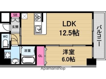 ラクラス本町東 1304｜大阪府大阪市中央区鎗屋町２丁目(賃貸マンション1LDK・13階・44.38㎡)の写真 その2