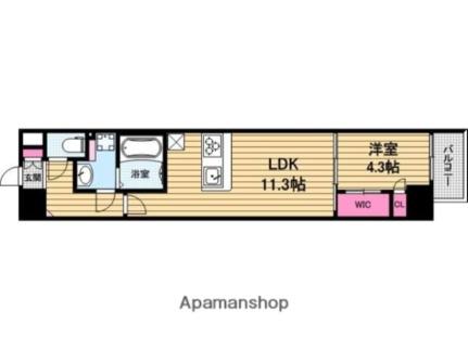 ラ　フォルム鎗屋町 1101｜大阪府大阪市中央区鎗屋町２丁目(賃貸マンション1LDK・11階・41.78㎡)の写真 その2