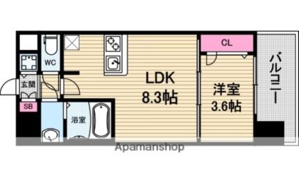 スワンズシティ大阪エスクレア 1007｜大阪府大阪市東成区大今里南３丁目(賃貸マンション1LDK・10階・29.62㎡)の写真 その2