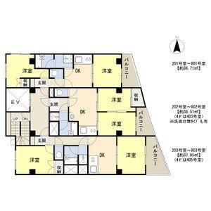 クリスタルアーク 802｜大阪府大阪市東成区大今里西３丁目(賃貸マンション2DK・8階・38.51㎡)の写真 その2