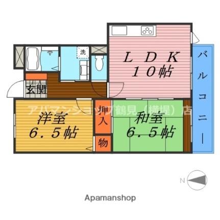 大阪府大阪市鶴見区諸口４丁目(賃貸マンション2LDK・3階・51.00㎡)の写真 その2