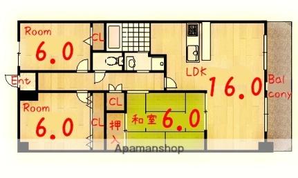 大阪府東大阪市東鴻池町４丁目(賃貸マンション3LDK・5階・73.20㎡)の写真 その2