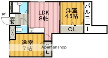 カサボニータ  ｜ 大阪府池田市空港１丁目（賃貸マンション2LDK・1階・40.00㎡） その2