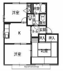 オリーブハイツ ｜大阪府貝塚市石才(賃貸アパート3K・1階・50.78㎡)の写真 その2