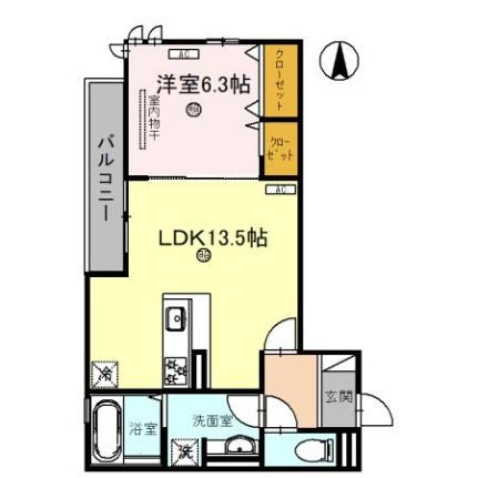 プラザ　エミネンス 202｜兵庫県尼崎市武庫之荘本町３丁目(賃貸アパート1LDK・2階・49.39㎡)の写真 その2