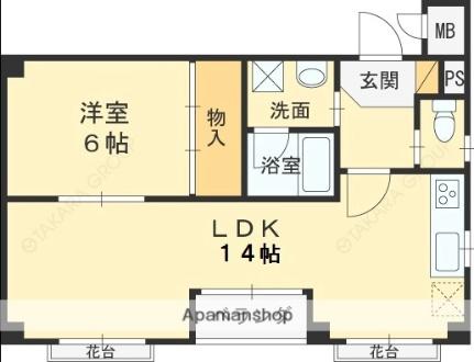 芦屋ニューコーポII番館 201 ｜ 兵庫県芦屋市打出町（賃貸マンション1LDK・2階・47.27㎡） その2